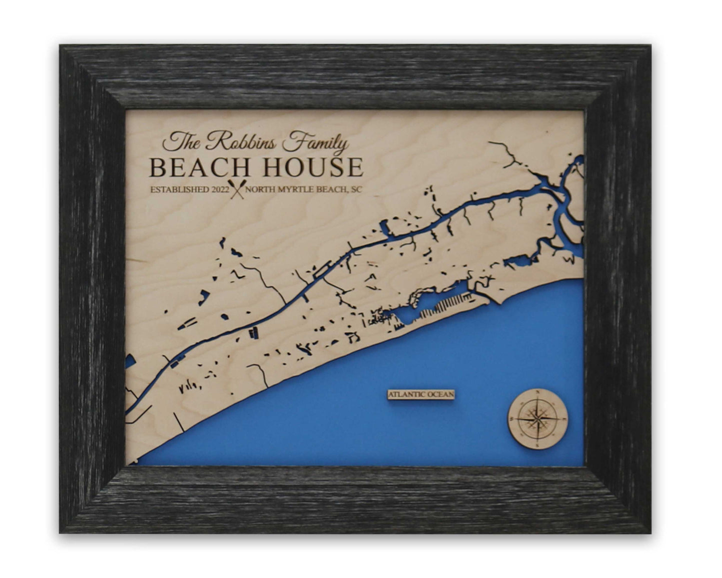 Coastal Wood Maps - Notting Hill Designs - Custom Wood Maps