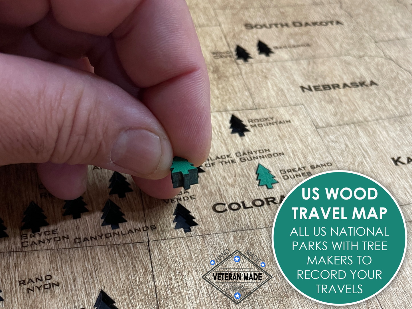 US Wood national park travel map