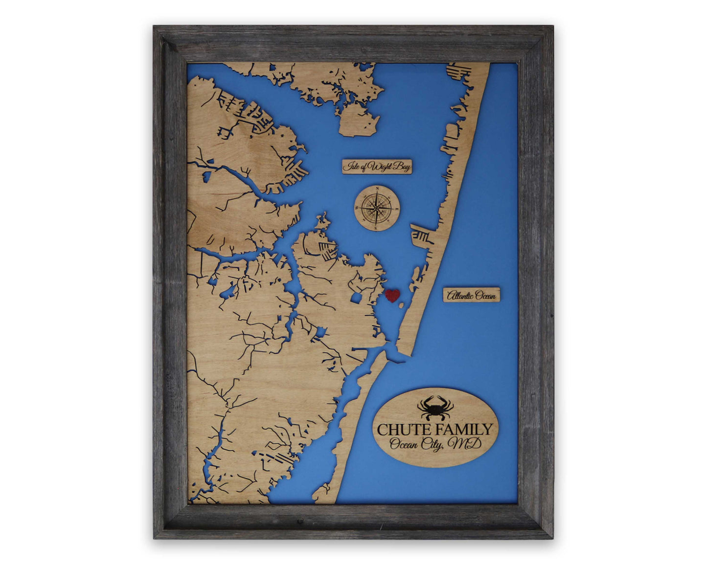 Coastal Wood Maps - Notting Hill Designs - Custom Wood Maps