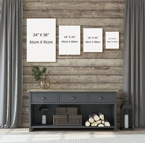 Chart showing frame sizes