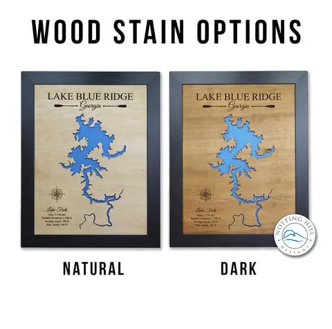 Chart showing wood stain options