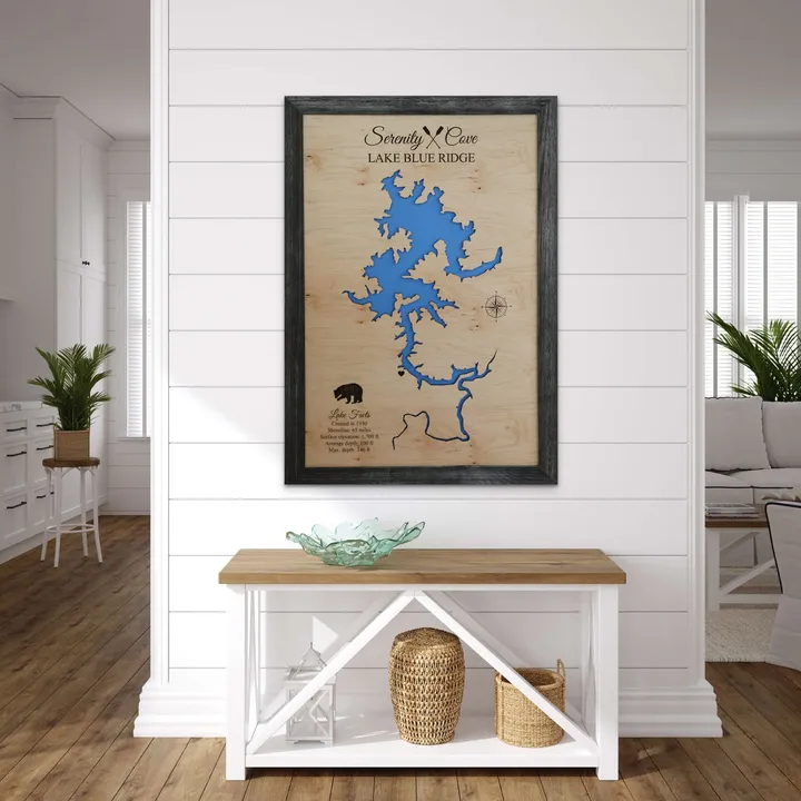 Lake Lanier Wooden Map, Georgia – view 7