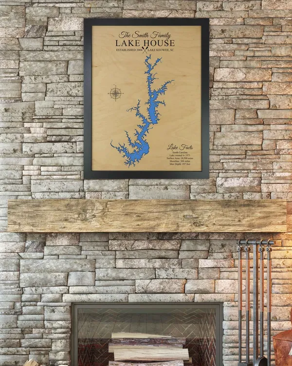 Lake Keowee Map, South Carolina