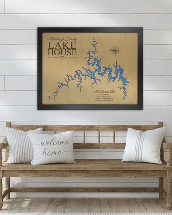 Table Rock Lake Map, Missouri , Arkansas