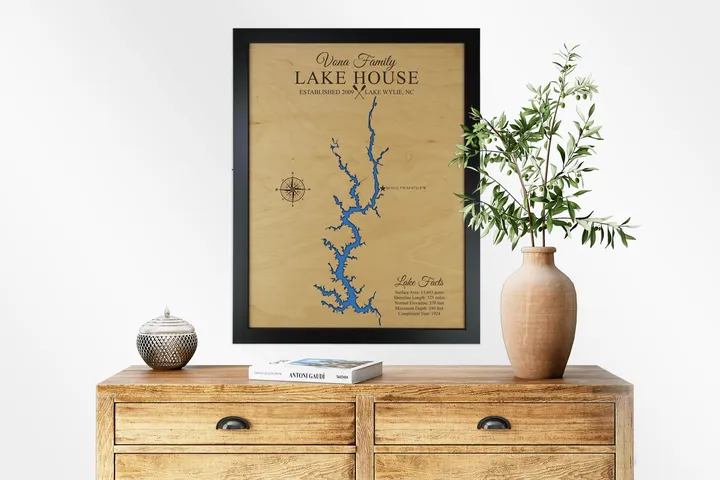 Lake Wylie Map, North & South Carolina