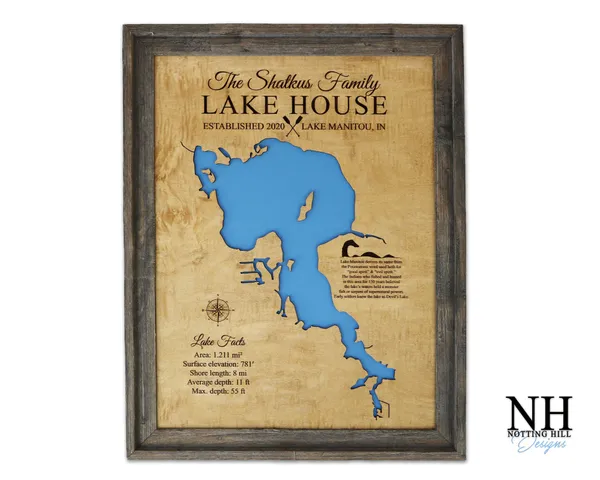Lake Manitou Indiana map