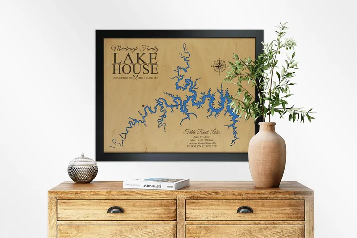 Table Rock Lake Map, Missouri , Arkansas – view 3