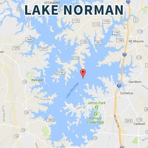 Lake Norman Map, North Carolina – view 3