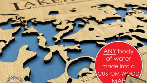 Why Custom Wood Maps of Lakes Make the Perfect Gift for Outdoor Enthusiasts