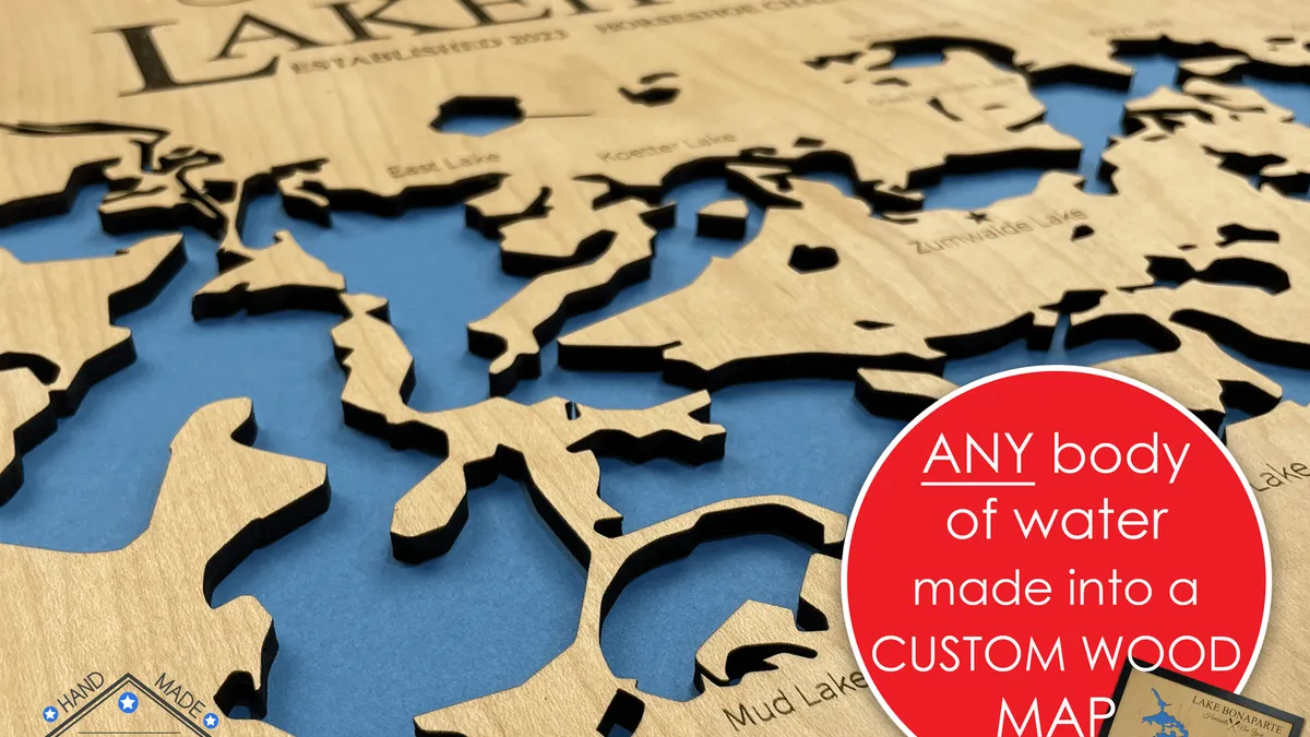 Why Custom Wood Maps of Lakes Make the Perfect Gift for Outdoor Enthusiasts