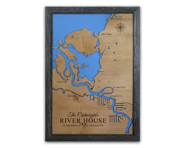 St. Johns River Wood Map