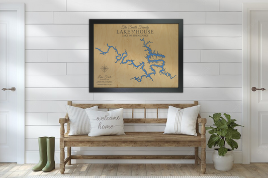 Lake Of The Ozarks - Notting Hill Designs - Custom Wood Maps