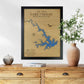 Smith Mountain Lake, Virginia - Notting Hill Designs - Custom Wood Maps